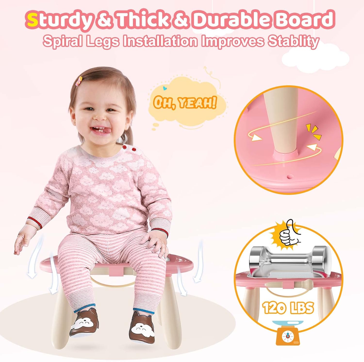 Magnetic Drawing Board, Toddler Girl Toys for 1-2 Year Old, Doodle Board Pad Learning and Educational Toys for 1 2 3 Year Old Baby Kids Birthday Gift (Pink)