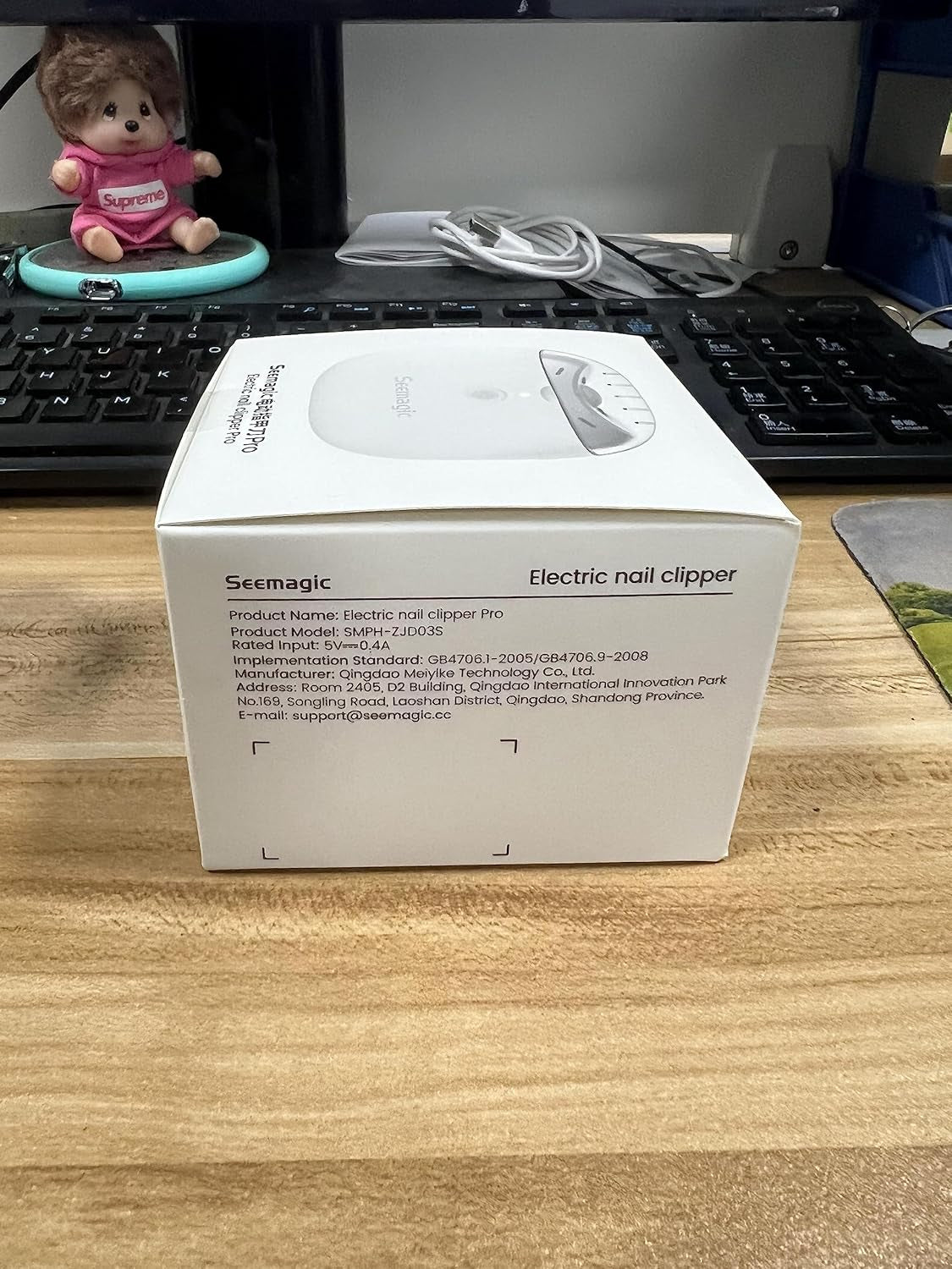 Electric Nail Clippers, Trimming and Polishing 2 in 1, Led Lighting, Electric Nail Trimmer with Storage Box, 40 Decibels Silent, Automatic Nail Clippers for Adults, Elderly People, Children