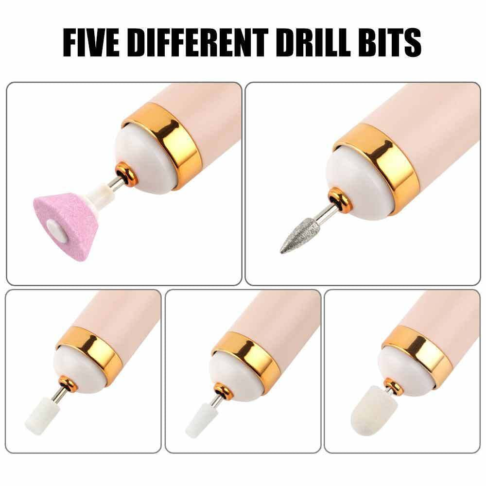 Electric Nail File Drill Portable USB Manicure Pedicure Machine Set Professional