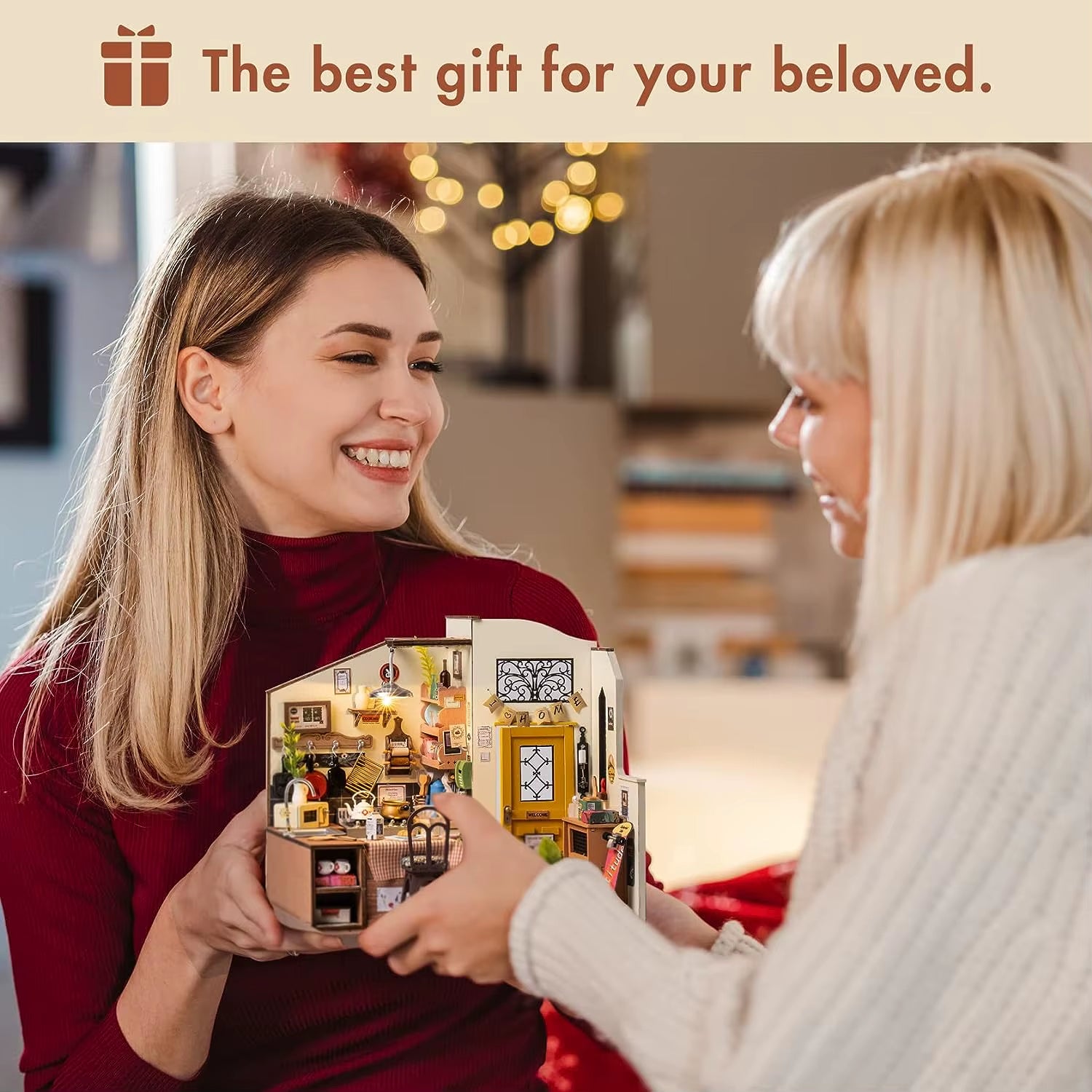 Rolife Cozy Kitchen 3D Wooden Puzzle DIY Miniature House Kit Gift for Kids DG159