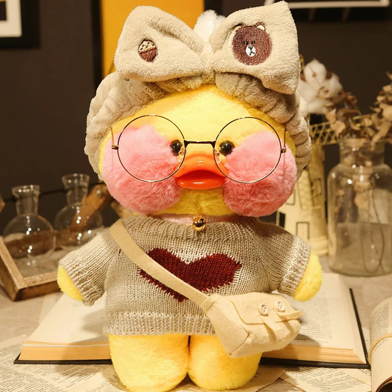 30Cm Pato Plush Lalafanfan Duck Cute Stuffed Toys Yellow Duck Hug Flifan Duck Kawaii Plushes Animal Plushies Pillow Soft Toy