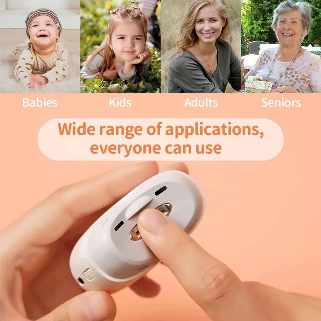 Electric Nail Clippers, Trimming and Polishing 2 in 1, Led Lighting, Electric Nail Trimmer with Storage Box, 40 Decibels Silent, Automatic Nail Clippers for Adults, Elderly People, Children