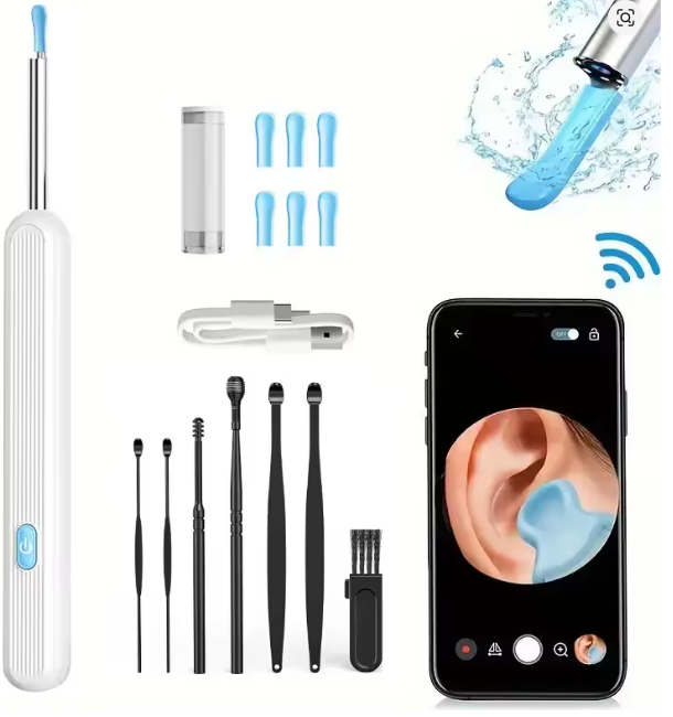 Wireless Ear Wax Remover, Camera HD Ear Endoscope Spoon Pick Cleaning Tools Kit