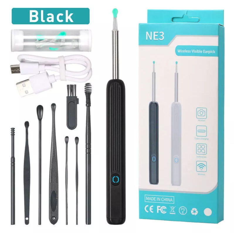 Wireless Ear Wax Remover, Camera HD Ear Endoscope Spoon Pick Cleaning Tools Kit