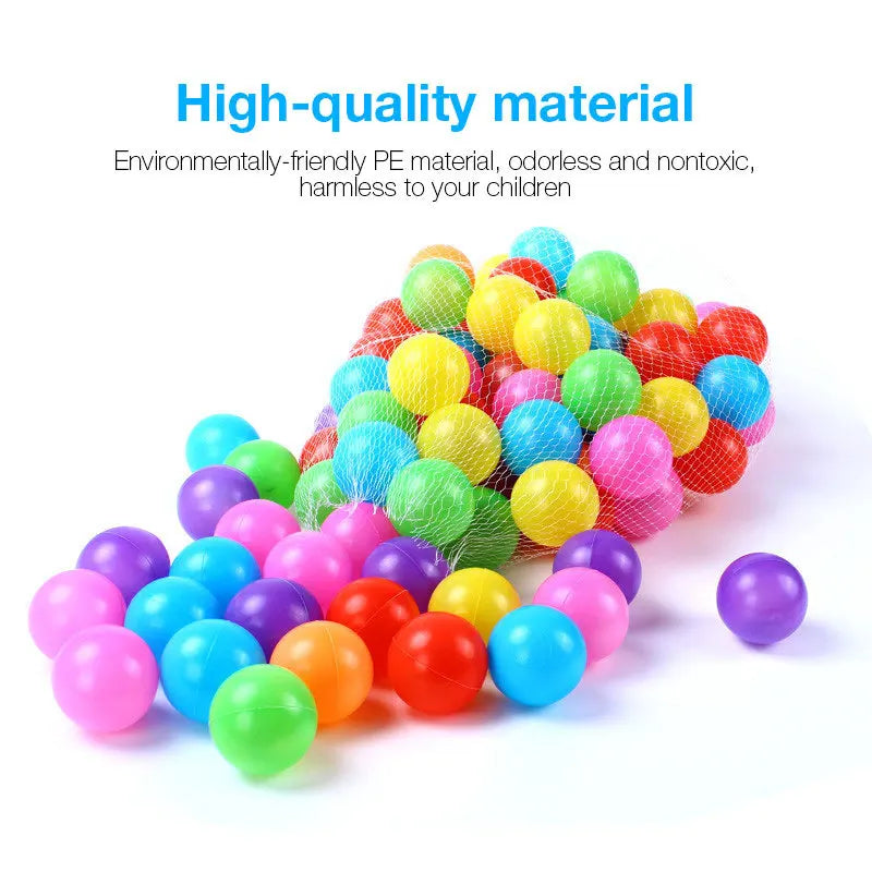 50Pcs Baby Plastic Ball Pit Balls Kids Toys Outdoor Sport Ball Eco-Friendly Water Pool Ocean Wave Balls Children Stress Air Ball