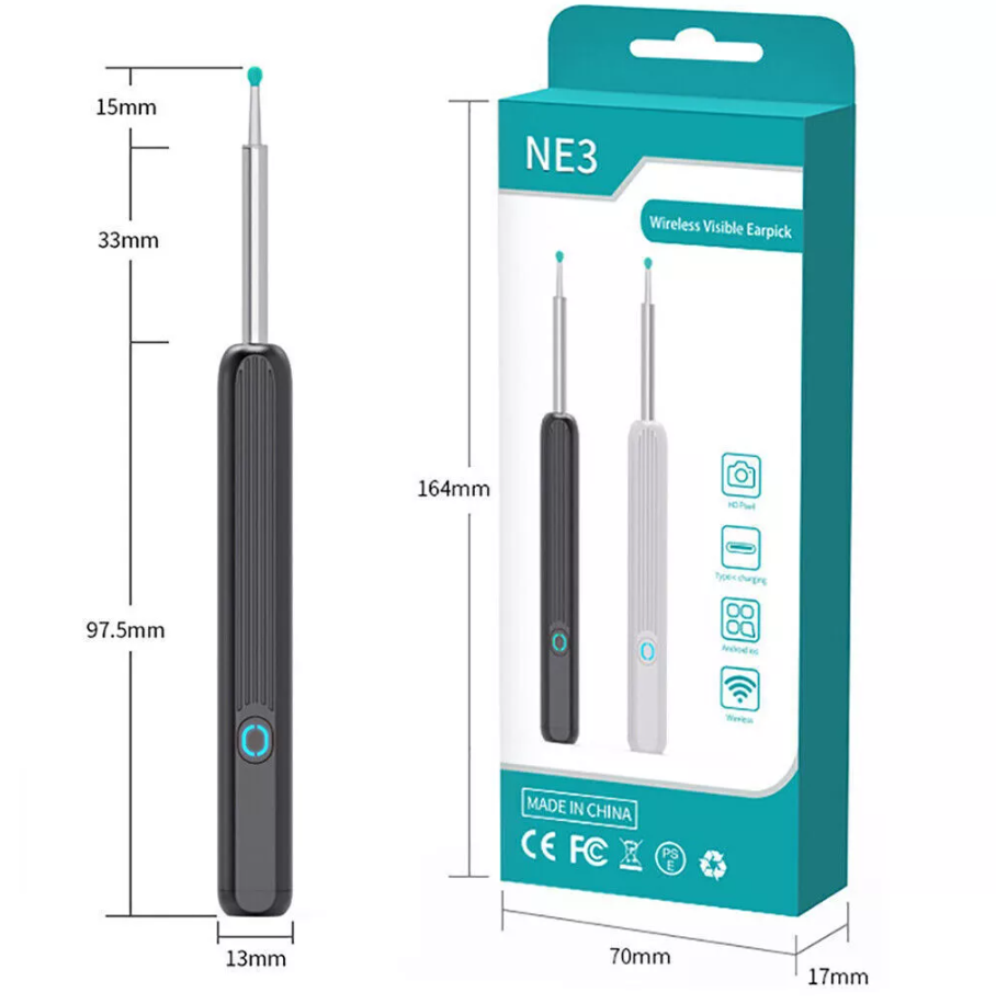 Ear Wax Remover Camera Wireless HD Ear Endoscope Spoon Pick Cleaning Tools Kit