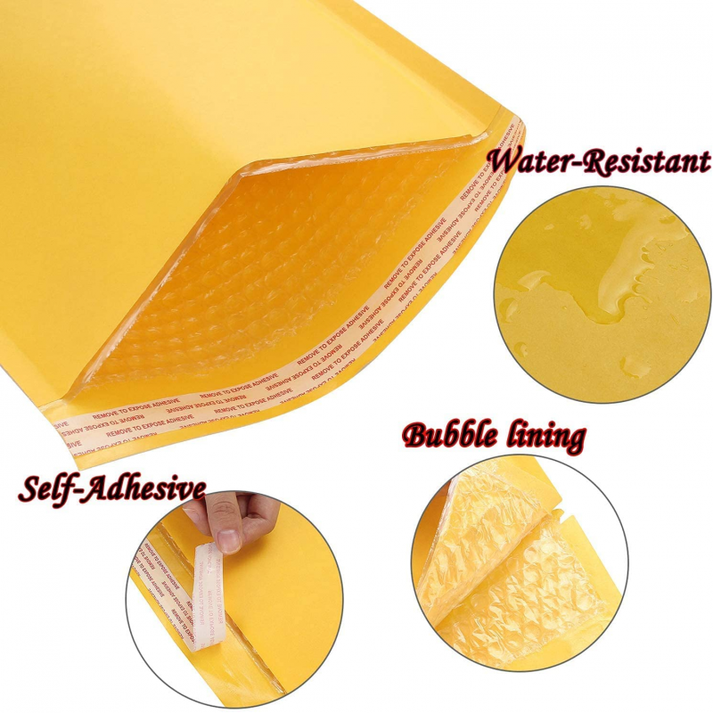 Any Size Kraft Bubble Mailers Shipping Mailing Padded Bags Envelopes Self-Seal